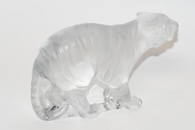 Ren Lalique Lalique Co Tigre By Lalique Frosted Bengal Tiger Signed Lalique France