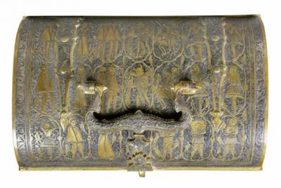 Renaissance Revival Damacened and Bronze Casket