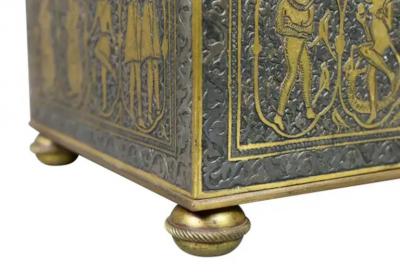 Renaissance Revival Damacened and Bronze Casket