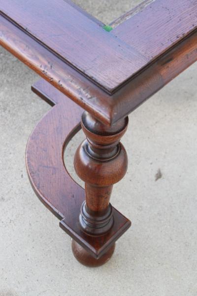 Renaissance Revival Style Coffee Table with Scalloped X Bar Stretcher