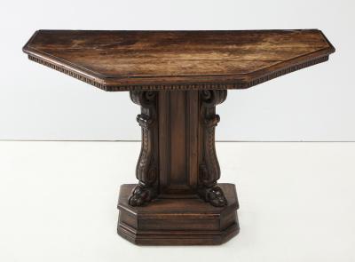 Renaissance Revival Walnut Console Table