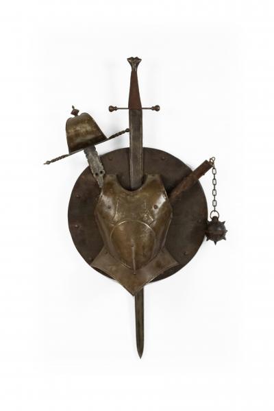Renaissance Style Armor and Weapons Wall Plaque