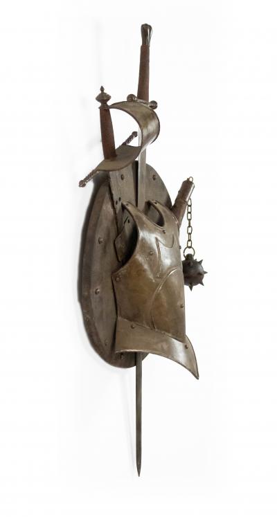Renaissance Style Armor and Weapons Wall Plaque