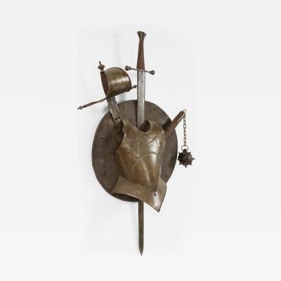 Renaissance Style Armor and Weapons Wall Plaque