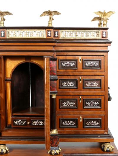 Renaissance Style Spanish Vargueno Cabinet On Stand