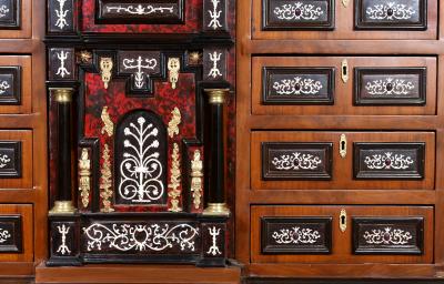 Renaissance Style Spanish Vargueno Cabinet On Stand