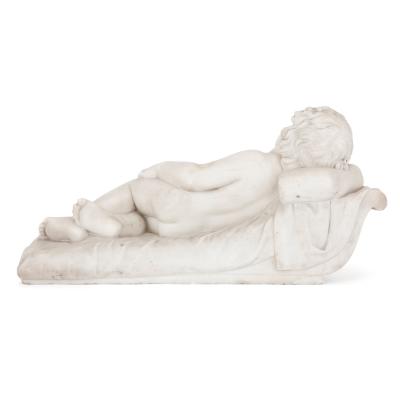 Renaissance style marble figure of sleeping child