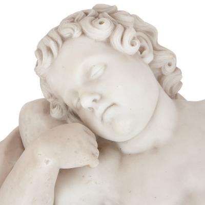 Renaissance style marble figure of sleeping child