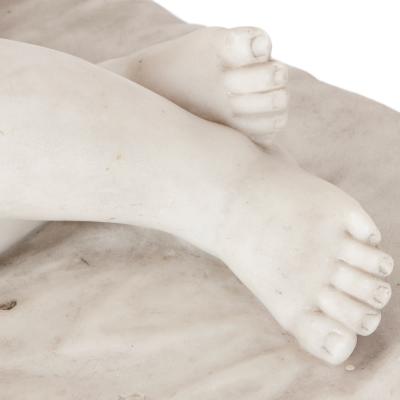 Renaissance style marble figure of sleeping child