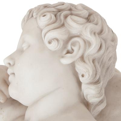 Renaissance style marble figure of sleeping child