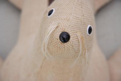 Renate M ller Rare Leather and Jute Therapeutic Toy Seal by Renate Muller