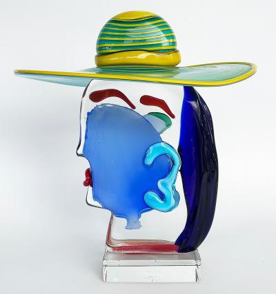 Renato Anatra Murano Glass Sculpture After Picasso by Renato Anatra Signed c1980