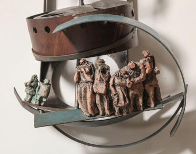 Renato Bassoli Renato Bassoli Sculpture The Wedding Made in 1960 in Italy