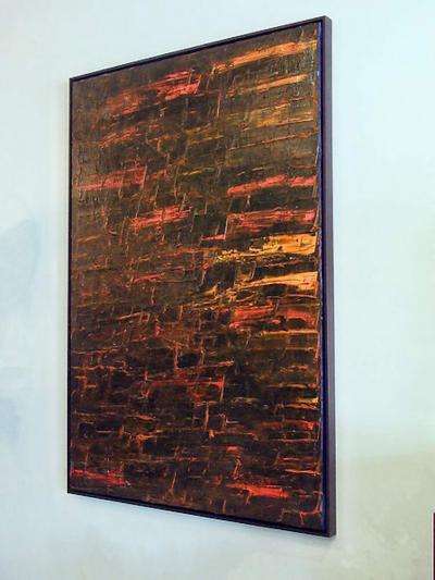 Renato Freitas American 21st Century Oil on Canvas Orange Renato Freitas