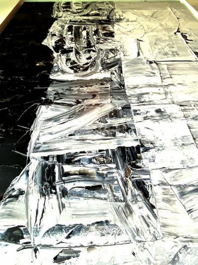 Renato Freitas American 21st Century Oil on Canvas Painting B W 3 Renato Freitas