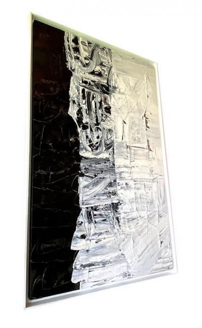 Renato Freitas American 21st Century Oil on Canvas Painting B W 3 Renato Freitas