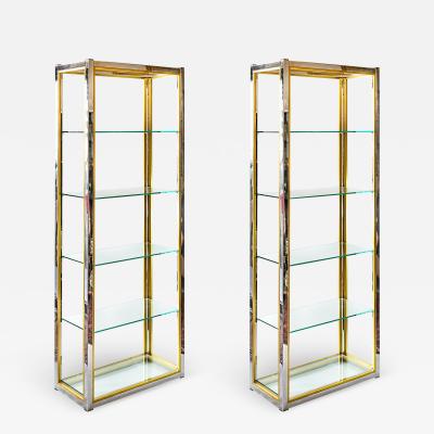 Renato Zevi Pair of Mid Century Italian Shelves by Renato Zevi circa 1970