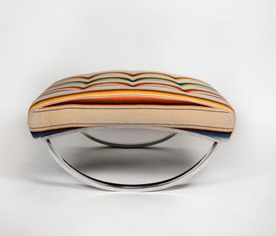 Renato Zevi Rocking Lounge Chair and Ottoman by Renato Zevi