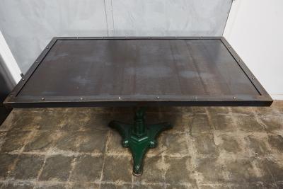 Rene Brancusi Metal table with Antique Base
