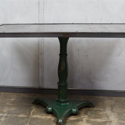 Rene Brancusi Metal table with Antique Base