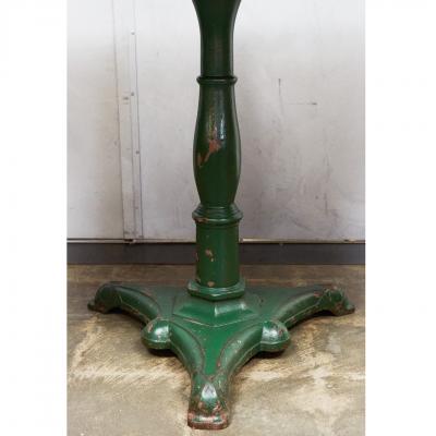 Rene Brancusi Metal table with Antique Base