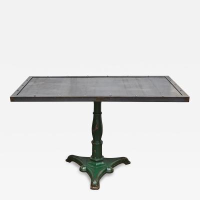 Rene Brancusi Metal table with Antique Base
