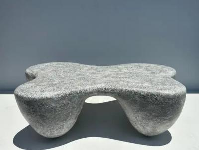 Rene Brancusi Organic Shaped Faux Concrete Coffee Table