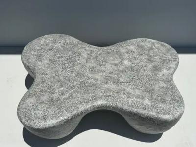 Rene Brancusi Organic Shaped Faux Concrete Coffee Table