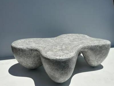 Rene Brancusi Organic Shaped Faux Concrete Coffee Table