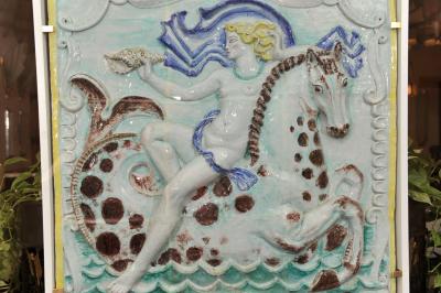 Rene Buthaud A Rare Art Deco Ceramics Panel by RENE BUTHAUD