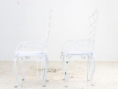 Rene Drouet French Bistro Chairs Mid 20th Century Pair
