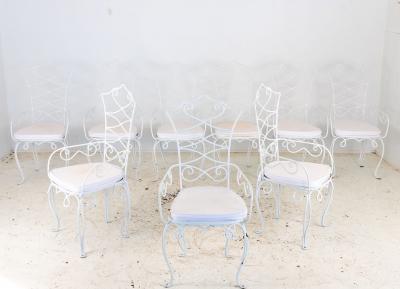 Rene Drouet French Bistro Chairs Mid 20th Century Pair