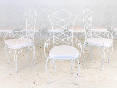 Rene Drouet French Bistro Chairs Mid 20th Century Pair
