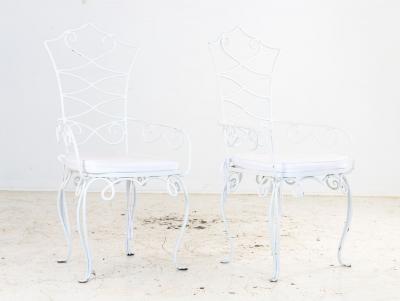 Rene Drouet French Bistro Chairs Mid 20th Century Pair