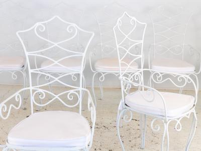 Rene Drouet French Bistro Chairs Mid 20th Century Pair