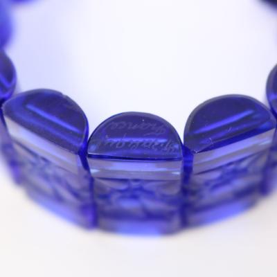 Rene Lalique Blue Glass Ceriser Bracelet