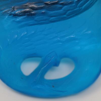Rene Lalique Blue Glass Serpents Pendant
