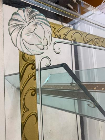 Rene Lalique EXCEPTIONAL MODERN CARVED AND ETCHED DINING TABLE IN THE MANNER OF RENE LALIQUE