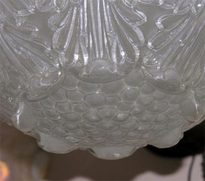 Rene Lalique French Chandelier Grosse Boule Champs Elysees by Rene Lalique