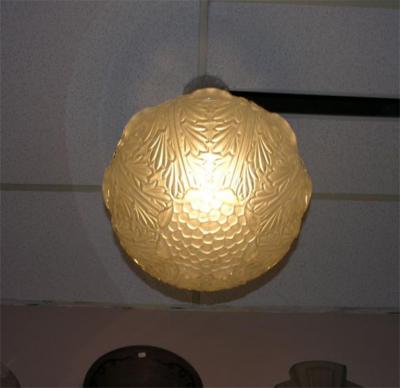 Rene Lalique French Chandelier Grosse Boule Champs Elysees by Rene Lalique