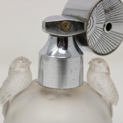 Rene Lalique Frosted Glass Perruches Perfume Bottle