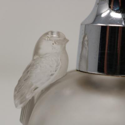 Rene Lalique Frosted Glass Perruches Perfume Bottle