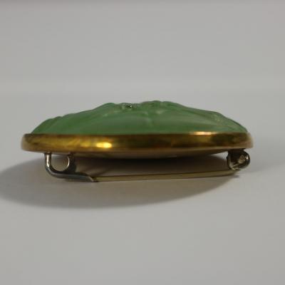 Rene Lalique Glass Grenouilles Frogs Brooch
