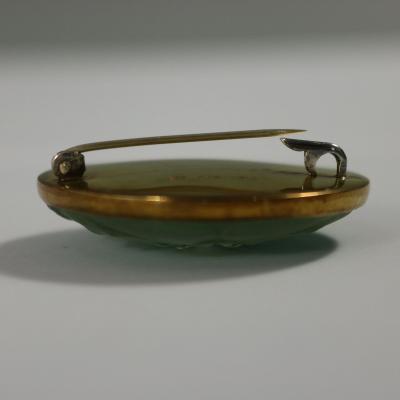 Rene Lalique Glass Grenouilles Frogs Brooch