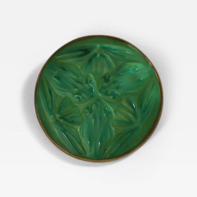 Rene Lalique Glass Grenouilles Frogs Brooch