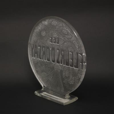 Rene Lalique Glass Les Fleurs DOrsay Advertising Sign