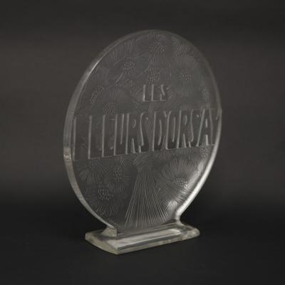 Rene Lalique Glass Les Fleurs DOrsay Advertising Sign