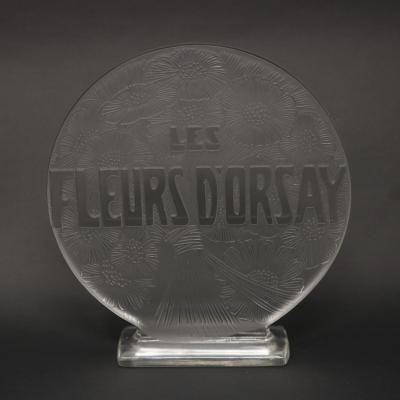 Rene Lalique Glass Les Fleurs DOrsay Advertising Sign