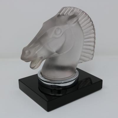 Rene Lalique Glass Longchamp B Horse Head Mascot