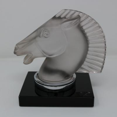 Rene Lalique Glass Longchamp B Horse Head Mascot